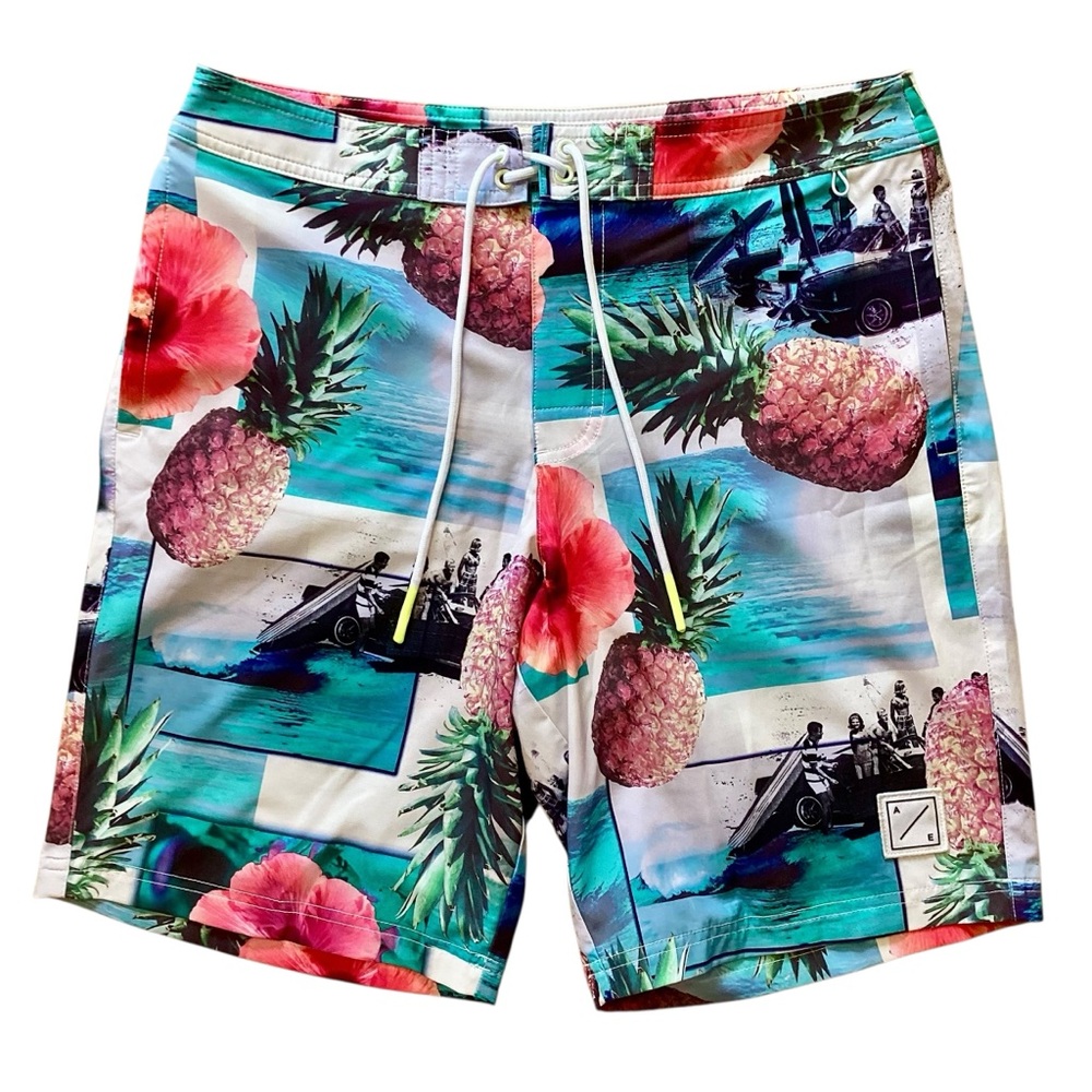 AMERICAN EAGLE Board Shorts W33 Tropical Vibe
